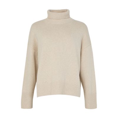 Soeur William Woolen Turtleneck Sweater In White