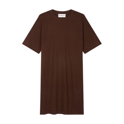 Bompard Minimalist Mini Dress In Brown