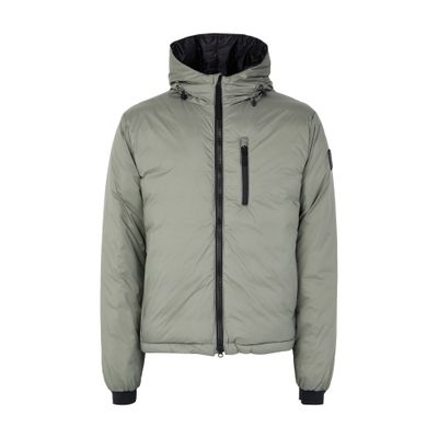 Canada Goose Lodge Hooded Down Jacket In Green