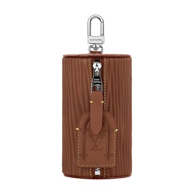 Louis Vuitton Soft Polochon Pouch Key Holder And Bag Charm In Brown