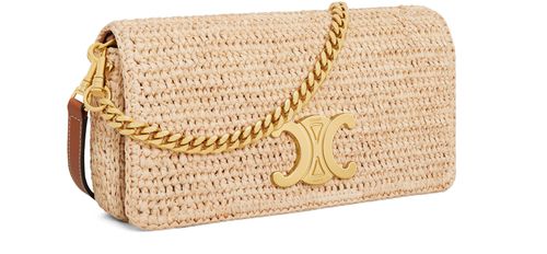 CELINE Multipochette in raffia