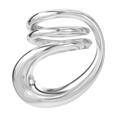 Charlotte Chesnais Round Trip Blow Ring In Silver