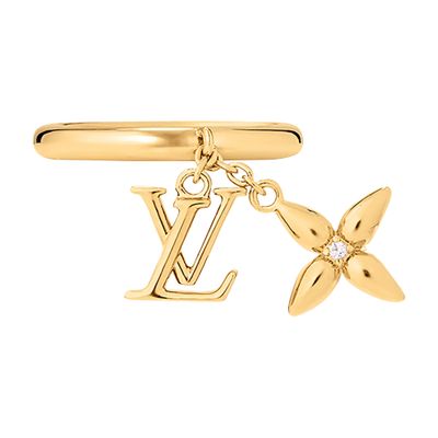 Louis Vuitton Louisette Signature Ring In Gold