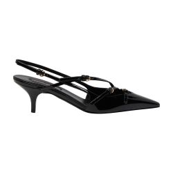 エナメルレザー製 マルチストラップ スリングバッグ レディース