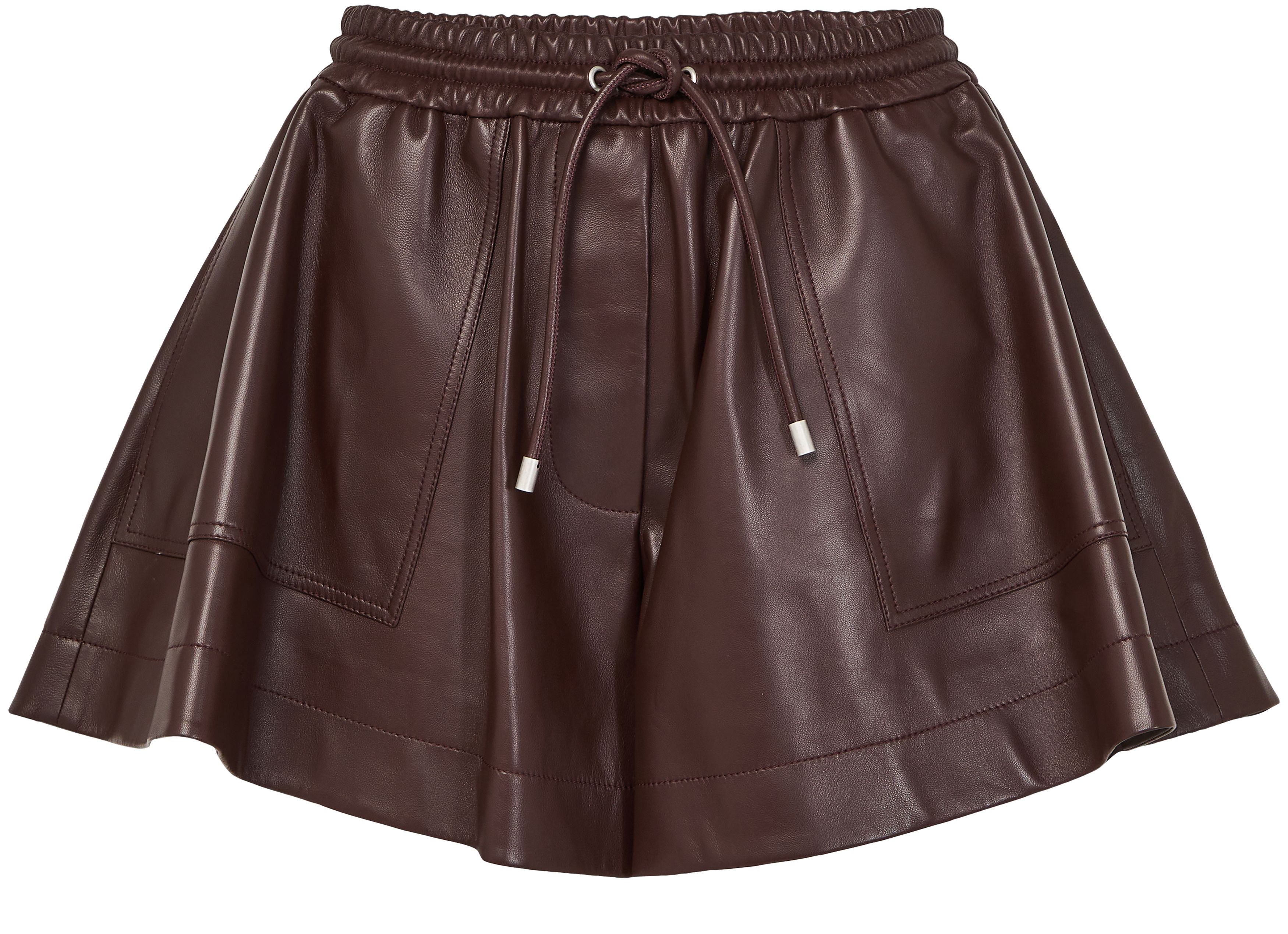 Trapeze shorts in nappa leather