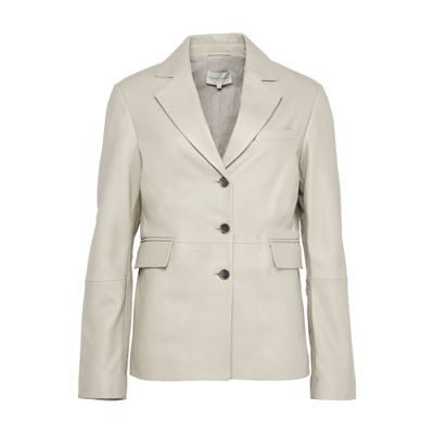 Loulou De Saison Aldo Leather Jacket In Gray
