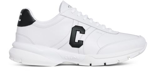 CELINE Cr-02 low lace-up calfskin sneakers
