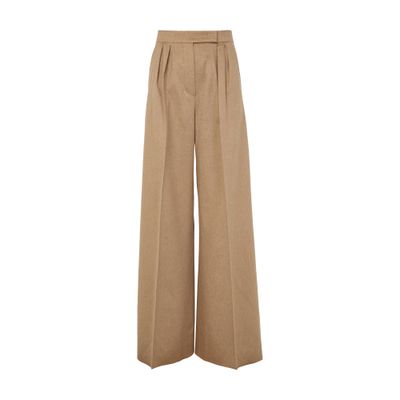 Max Mara Ori Wide-leg Pants In Brown