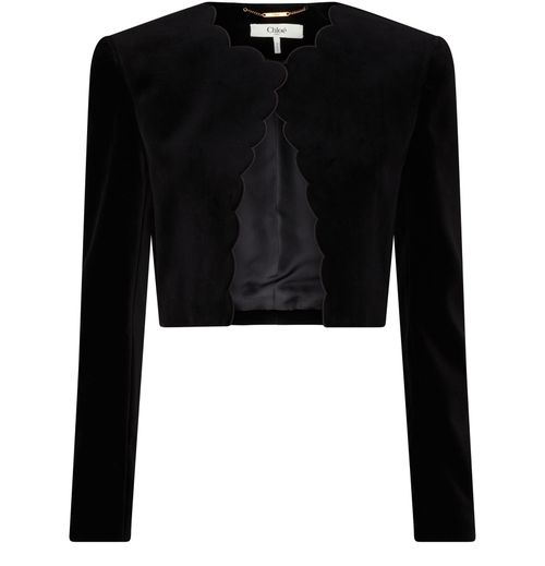 CHLOE Cropped suede jacket