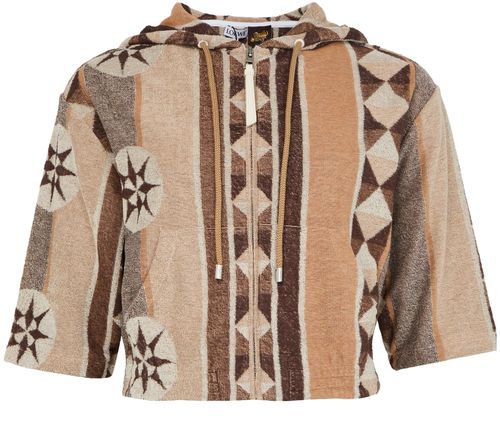 LOEWE Short-sleeved zipped hoodie
