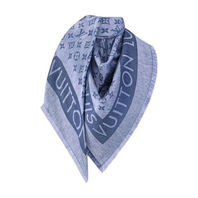 Louis Vuitton Lock And Go Denim Shawl In Blue