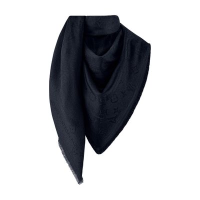 Louis Vuitton Flower And Straps Shawl In Black