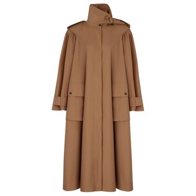 Chloé Long Trench Coat In Brown