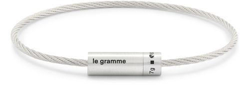 LE GRAMME 7g Brushed sterling silver cable bracelet