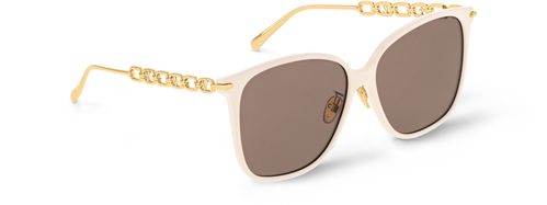 LOUIS VUITTON Lunettes de soleil carrées My LV Two Chain