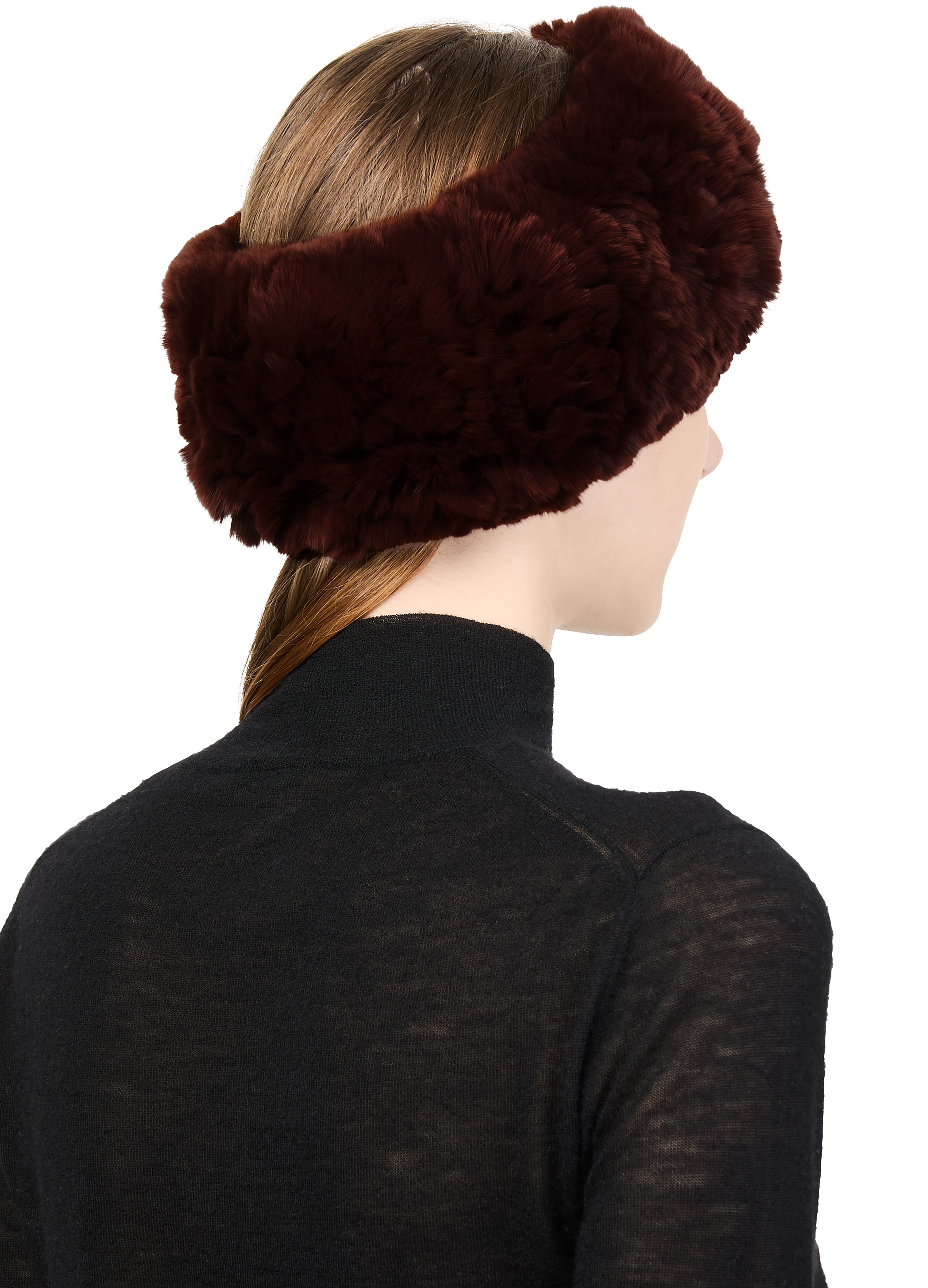 Rex rabbit fur headband thumbnail 4