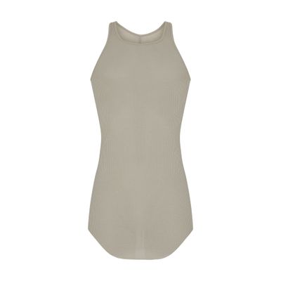 Rick Owens Knit Top Rib Tank In Beige