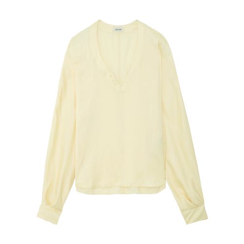 Zadig & Voltaire Tonastir Satin Blouse In Shea