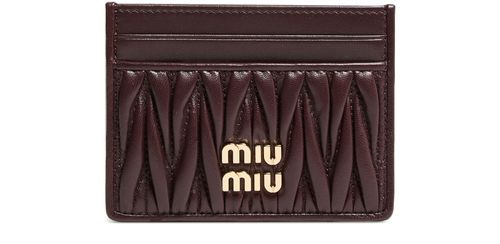 MIU MIU Porte carte en cuir matelassé