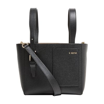 Valextra Mini Bucket Bag In Black