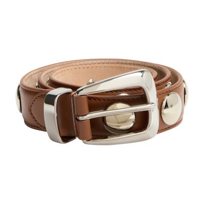Khaite Benny Belt With Studs In Beige