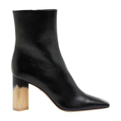 Chloé Bottines À Talon Georgia Femme Noir Taille 38 100% Cuir D'agneau In Black