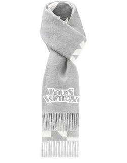 LOUIS VUITTON ホワイト マフラー ルイ·ヴィトン】「LV SKI」コレクションよりダモフラージュ