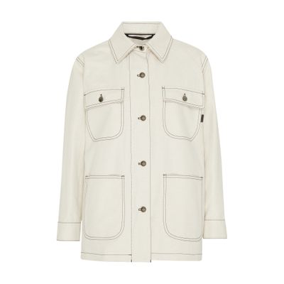 Max Mara Single-breasted Casual Jacket In White