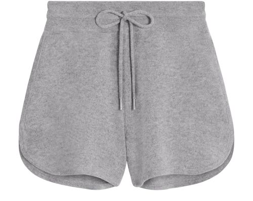 CELINE Triomphe in wool and cashmere mini shorts