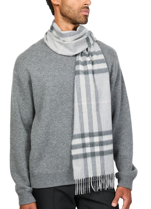 BURBERRY Checked cashmere scarf