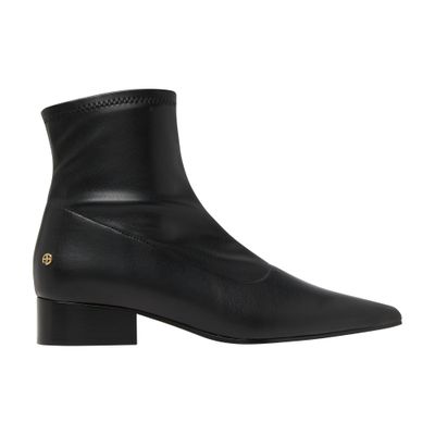 Anine Bing Black Hilda Flat Boots In Black