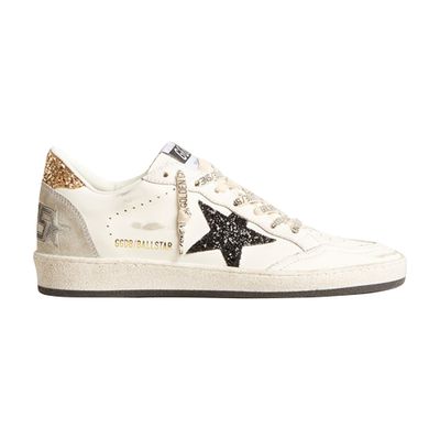 Golden Goose Femme Blanc Sneakers À Paillettes Ball Star