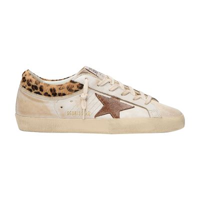 エンテイ ゴールドスター Women's Mid Star LTD in white nappa leather with silver glitter