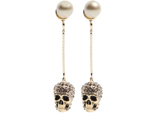 MCQUEEN Pave Skull earrings