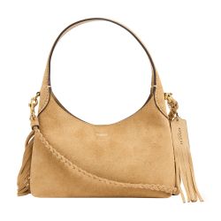 Women's Brooklyn 23 suede with fringe detailing shoulder bag