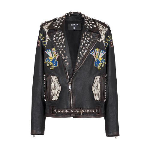 Balmain Western Leather Biker Jacket