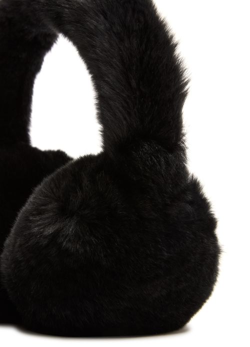 YVES SALOMON Cache oreilles en fourrure de lapin rex