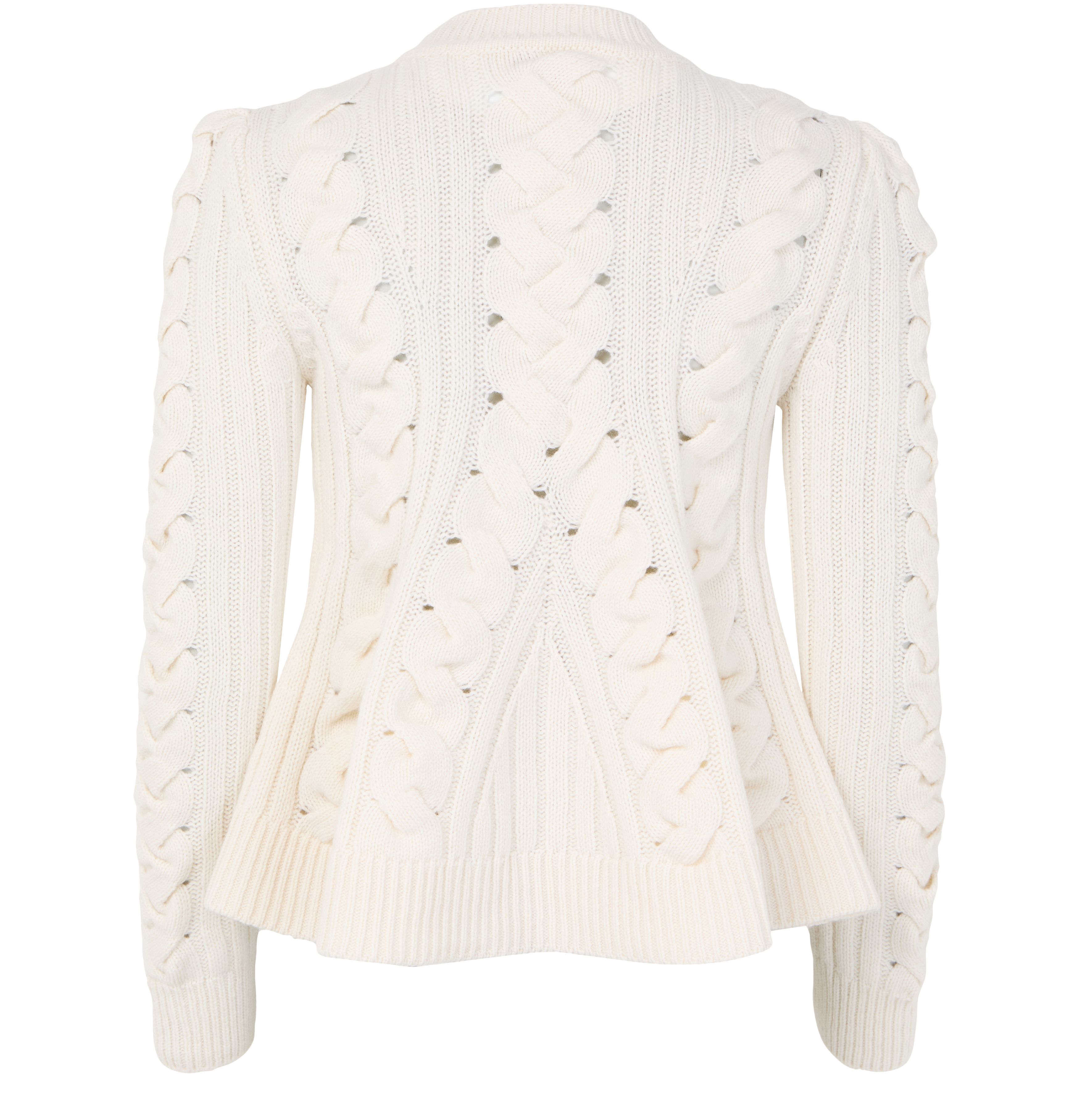 Peplum cable knit jumper thumbnail 3