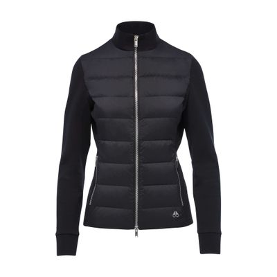 Moose Knuckles Naomi Hybrid Puffer Jacket In Black