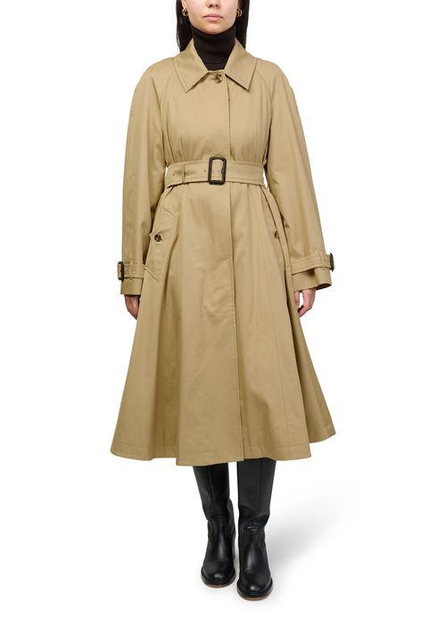 BURBERRY Long Gabardine Ellingham Fit-and-flare Car Coat