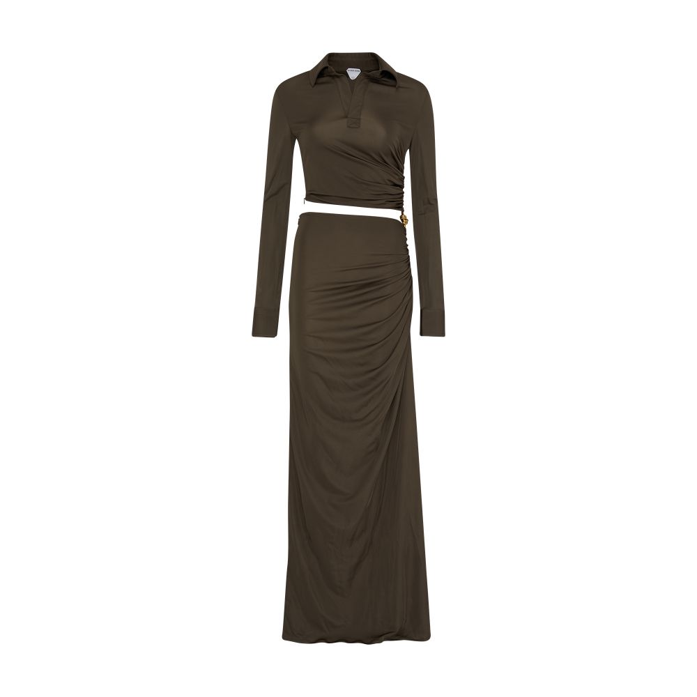 Long flowing dress in viscose thumbnail 8