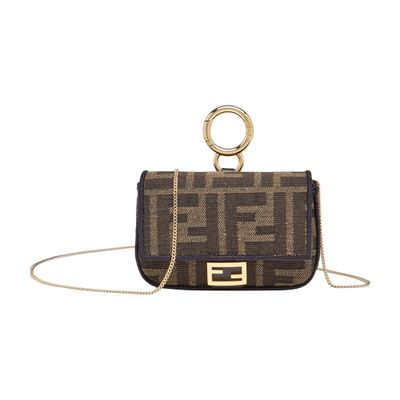 Fendi Nano Baguette Charm In Brown