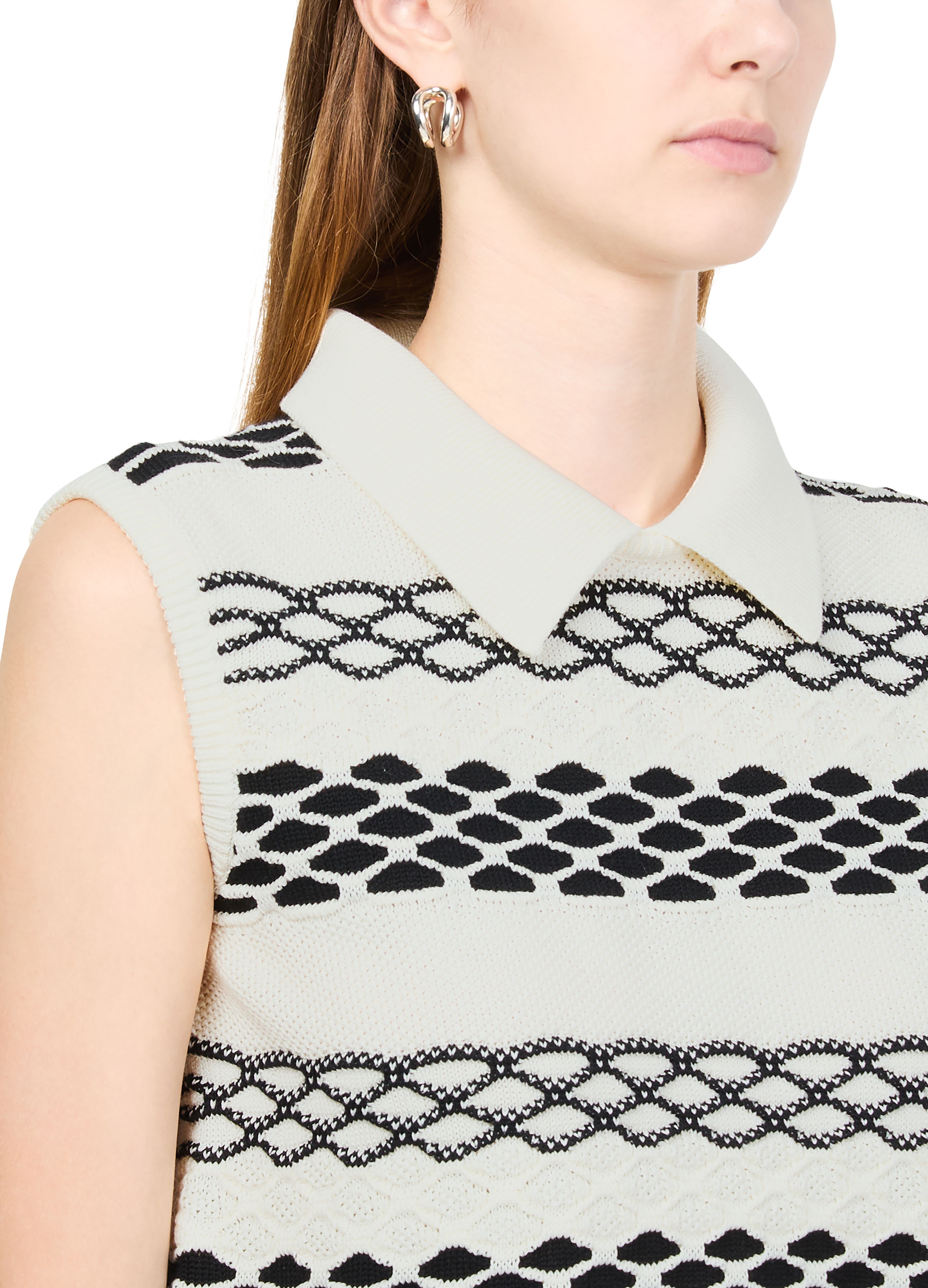 Sleeveless cotton sweater thumbnail 4