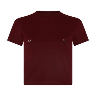 Mugler Pierced Baby T-shirt In Red