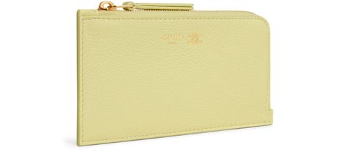 CELINE Long zipped card holder in supple grained calfskin