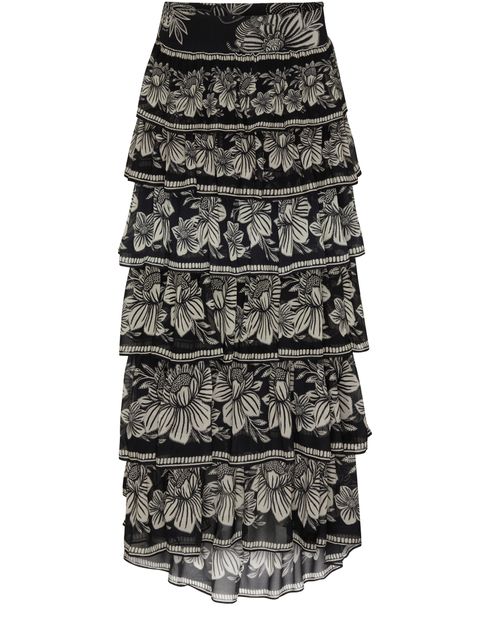 Jupe longue a volant new arrivals