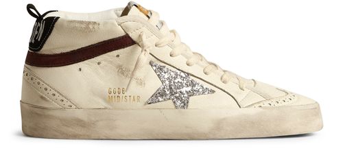 GOLDEN GOOSE Mid Star glittery sneakers