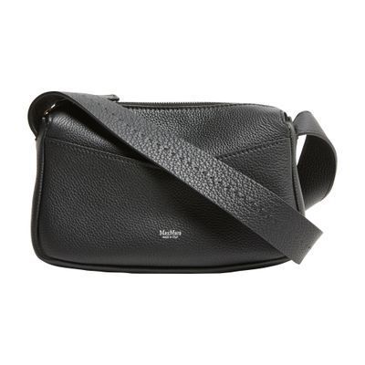 Max Mara Kipper Leather Shoulder Bag In Black