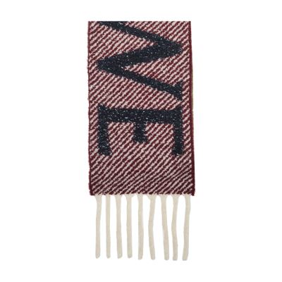 Loewe Scarf In Alpaca And Wool In Pink