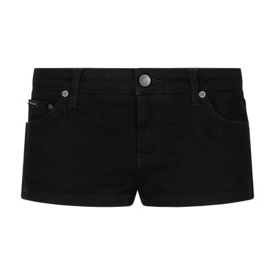 Dolce & Gabbana Low-rise Denim Shorts In Multicolor